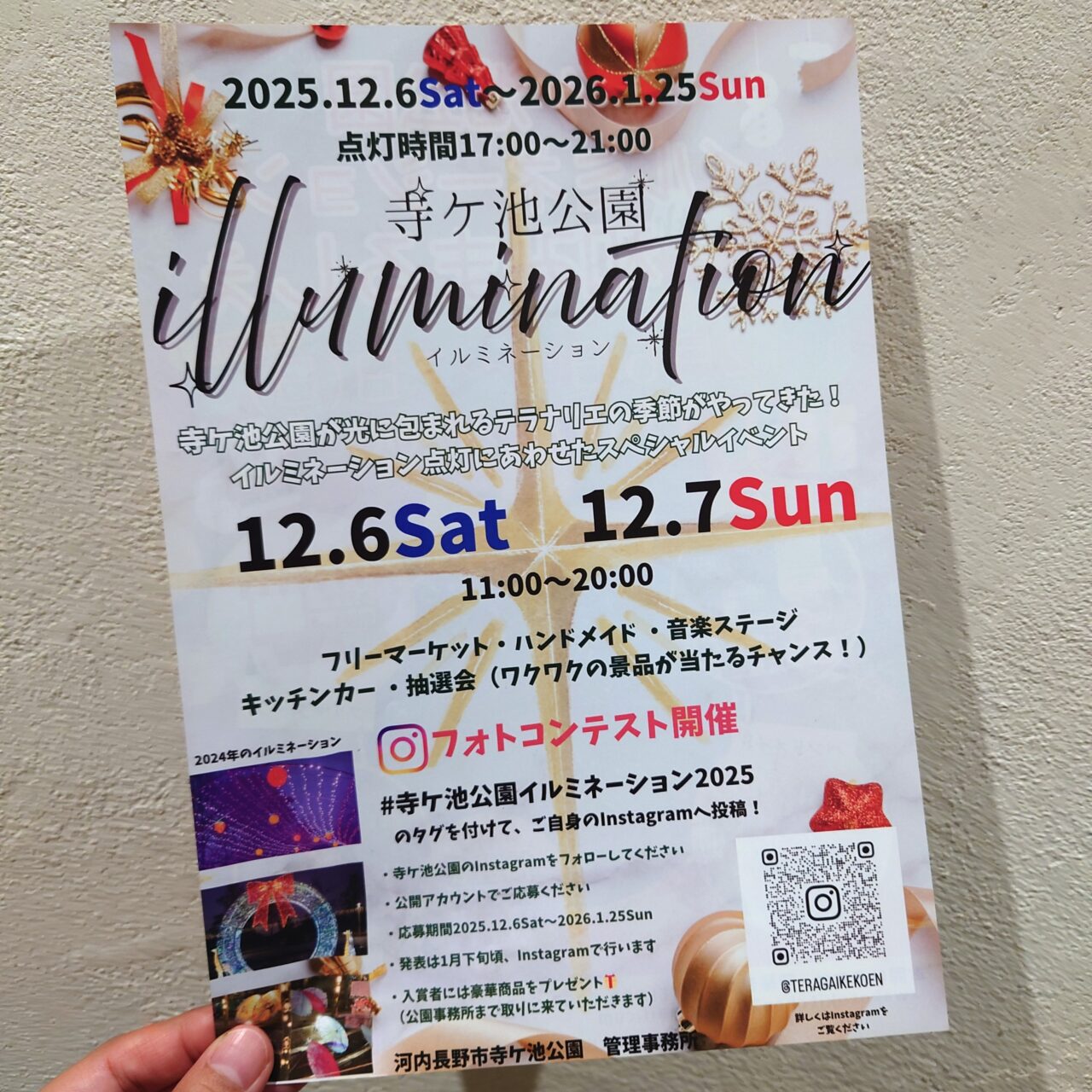 寺ケ池公園イルミネーション2025