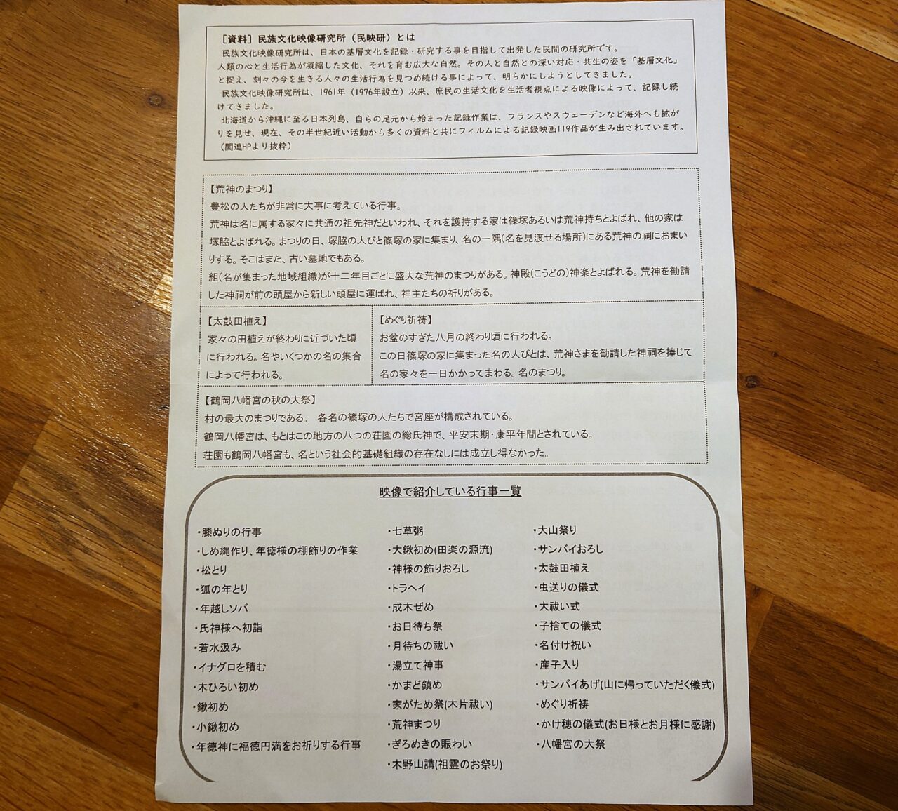 交流する“シネマ”の会『豊松祭事記』