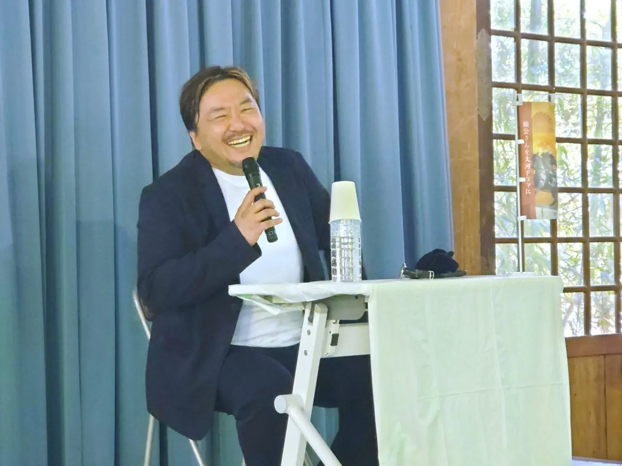 今村翔吾さんの「楠公さん」大河ドラマ誘致協議会アンバサダー就任イベント