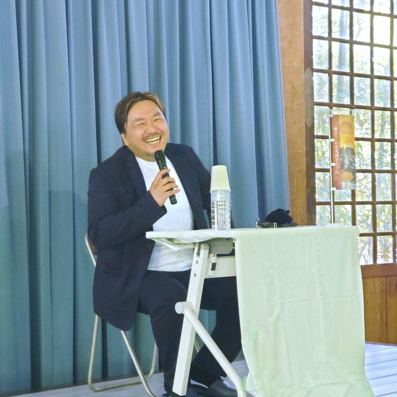 今村翔吾さんの「楠公さん」大河ドラマ誘致協議会アンバサダー就任イベント