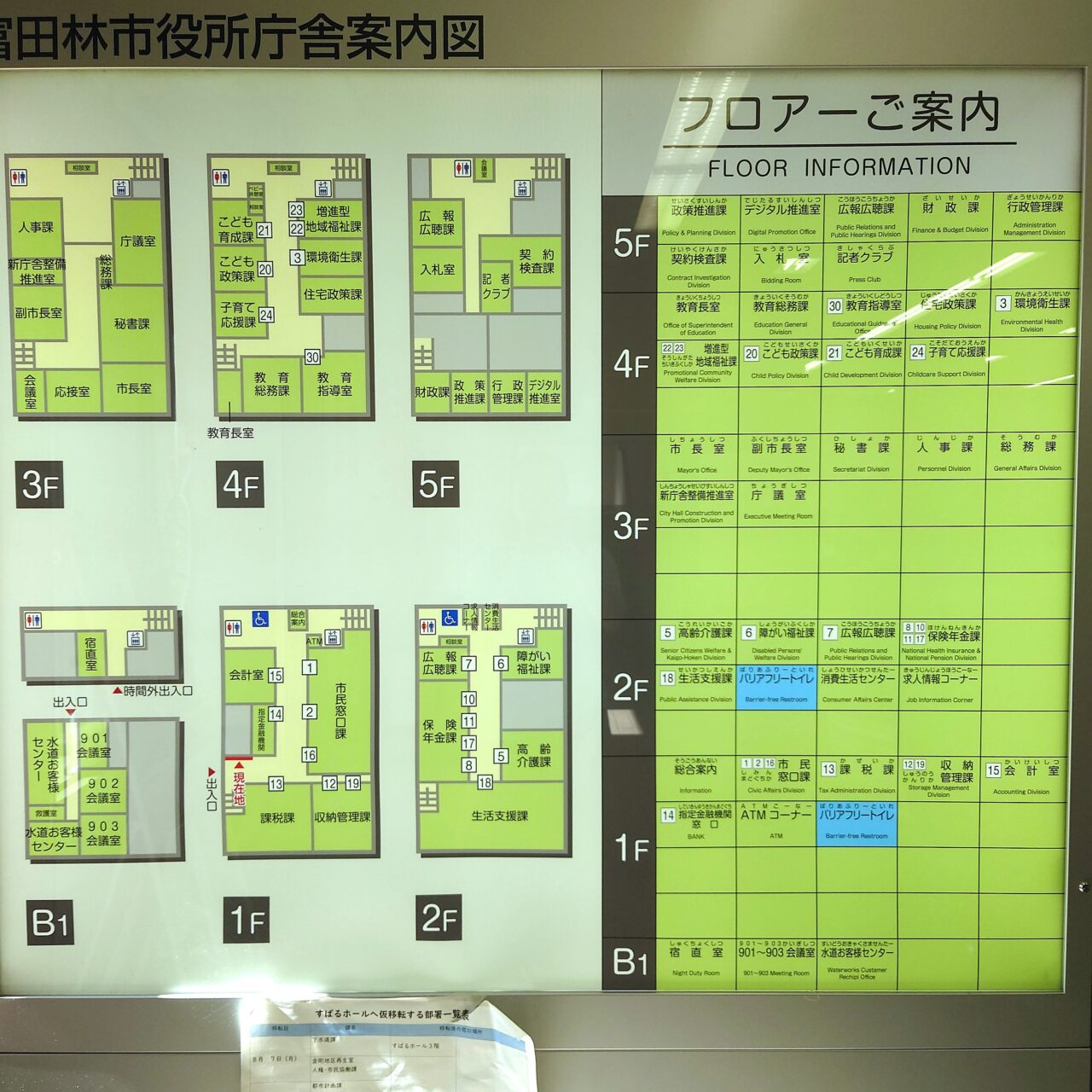 富田林市役所の窓口と電話の受付時間が変更